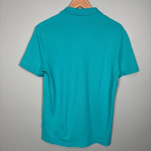 Lacoste Slim Fit Pique L.12.12 Short Sleeve Cotton Polo-BlueTurquoise-Men Medium - Picture 4 of 6
